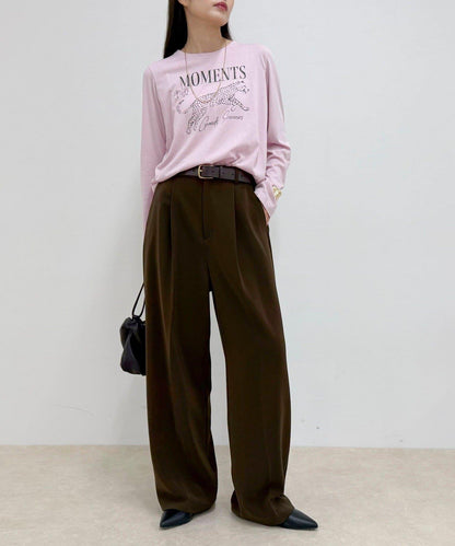 豹紋印花長袖T恤