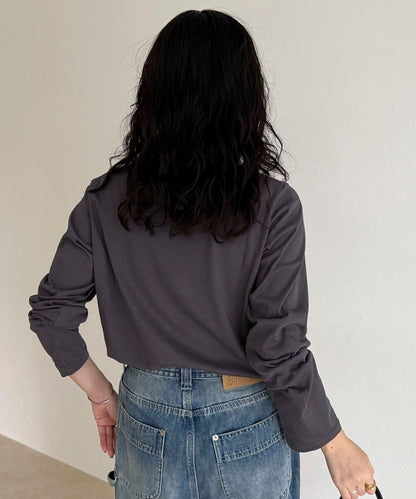 豹紋印花長袖T恤