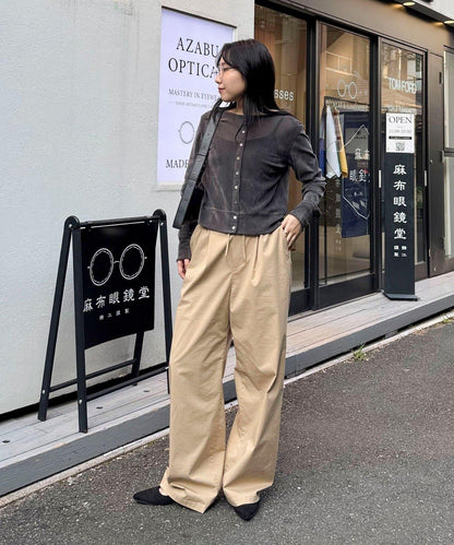 透視植絨短款開衫