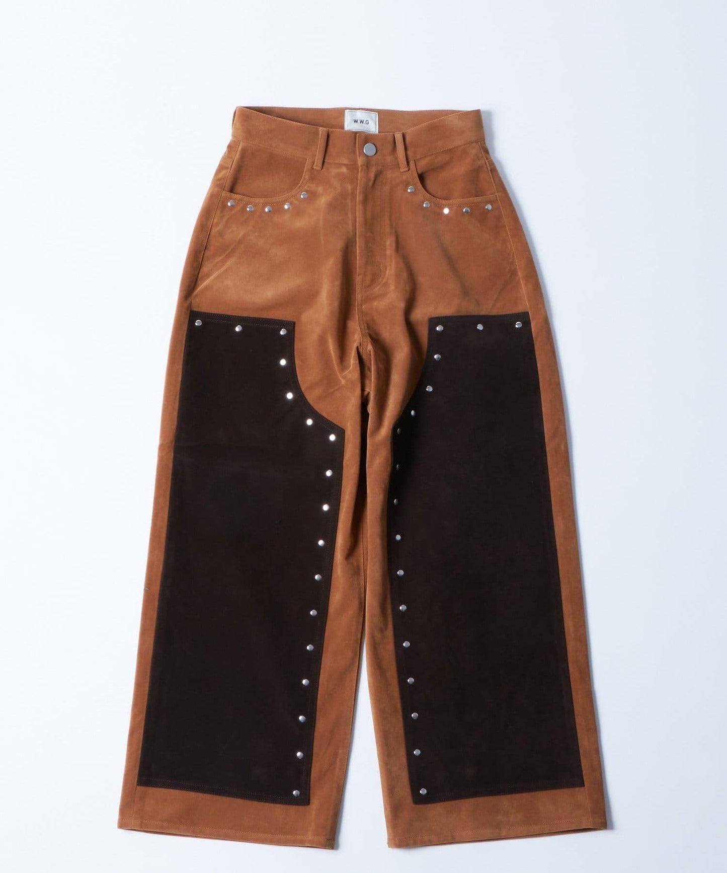 【AW】麂皮雙層膝蓋長褲