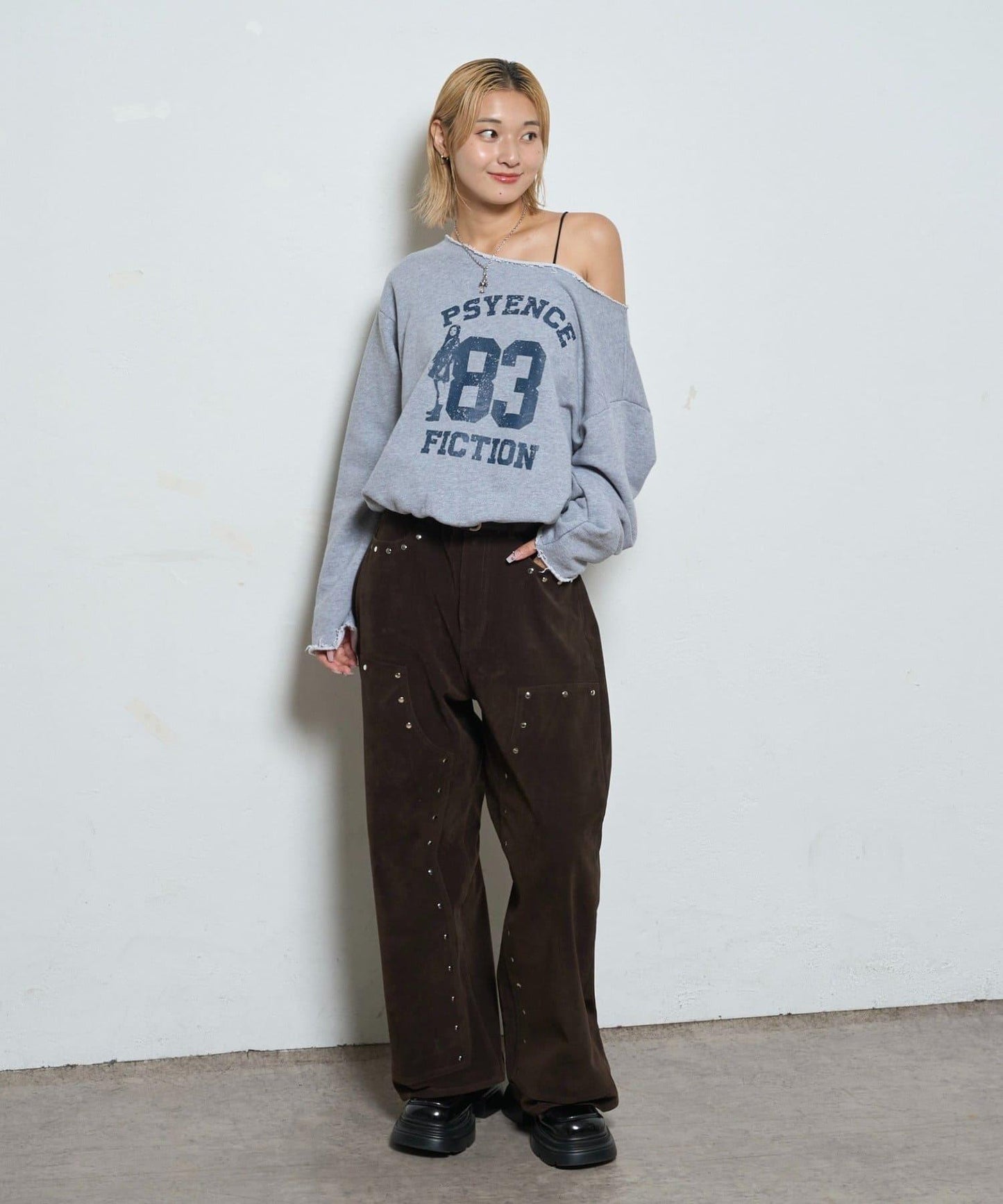 【AW】麂皮雙層膝蓋長褲