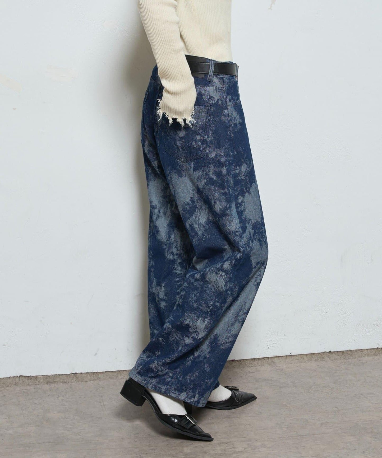 【AW】多款圖案低腰牛仔褲