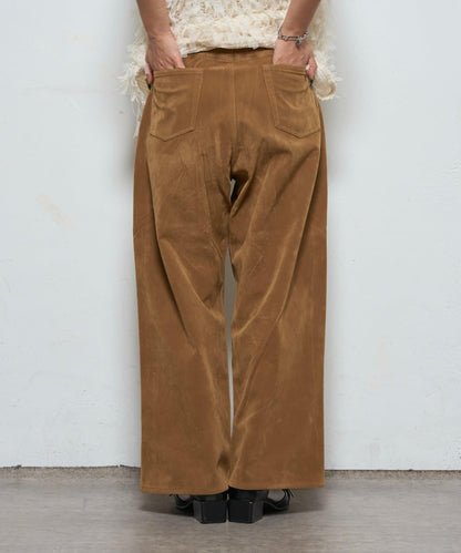 【AW】麂皮雙層膝蓋長褲