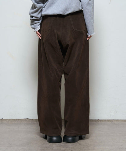 【AW】麂皮雙層膝蓋長褲