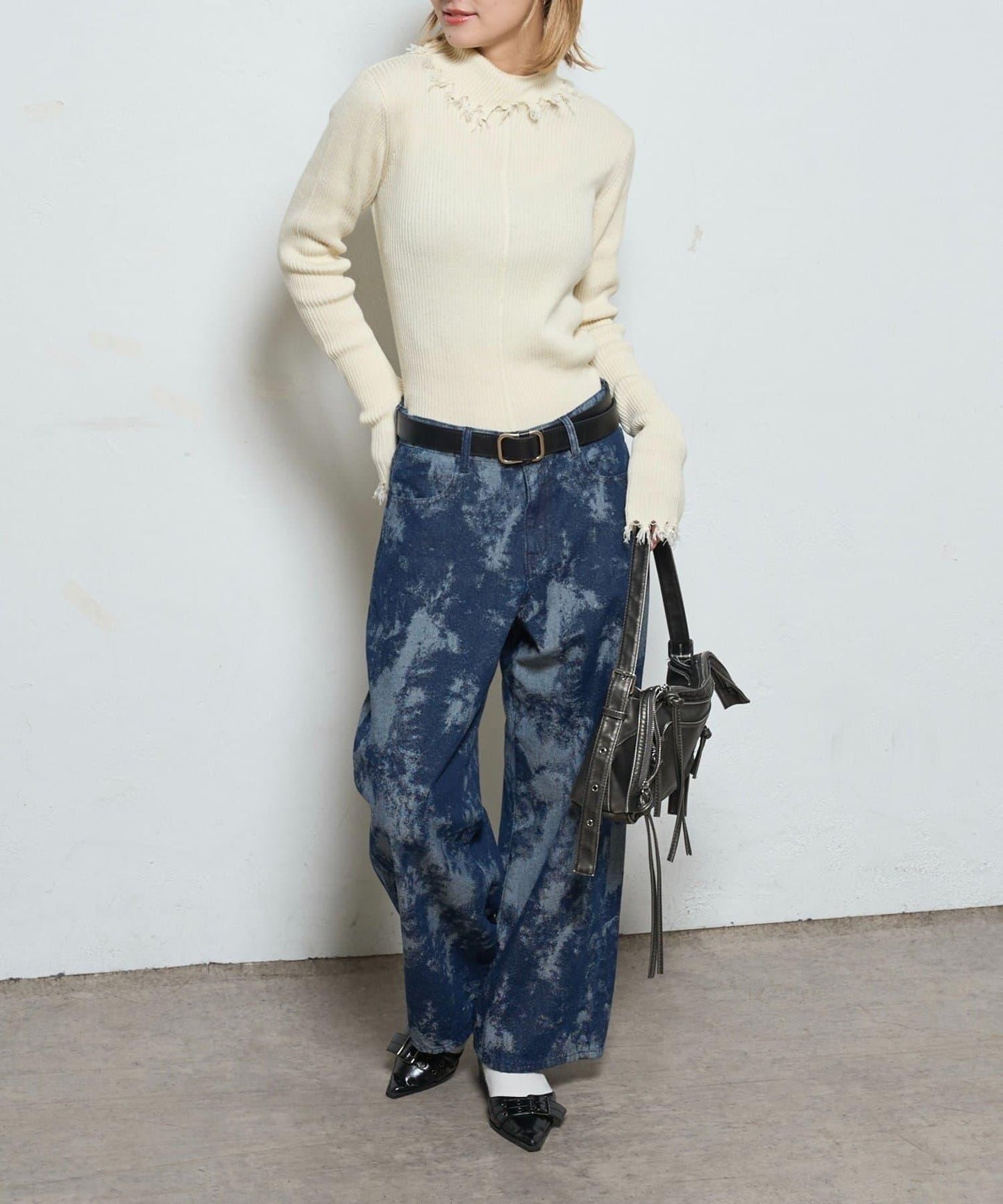 【AW】多款圖案低腰牛仔褲