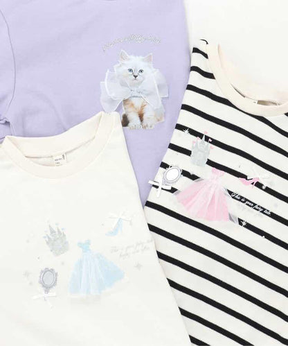 貓公主圖案T恤