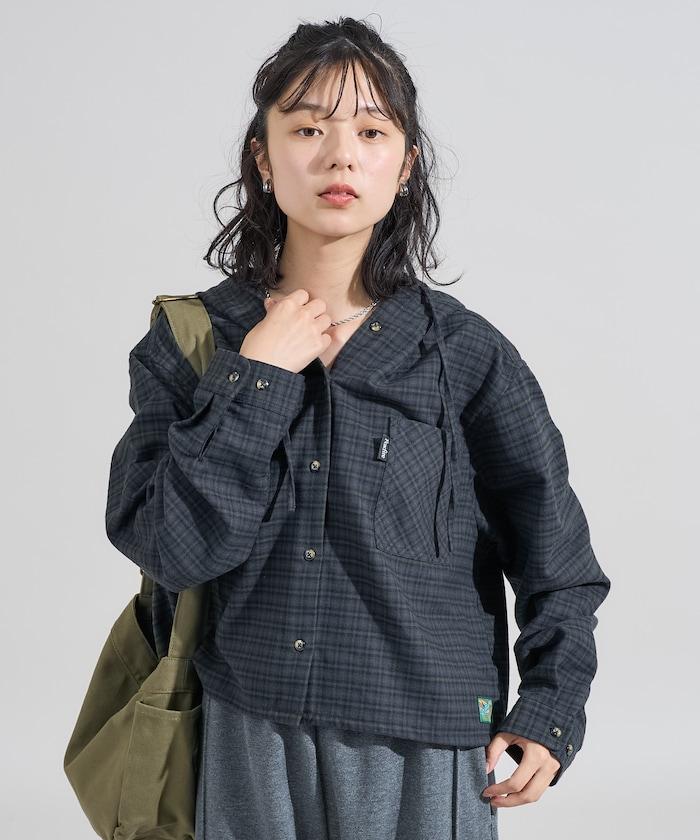 連帽 法蘭絨襯衫