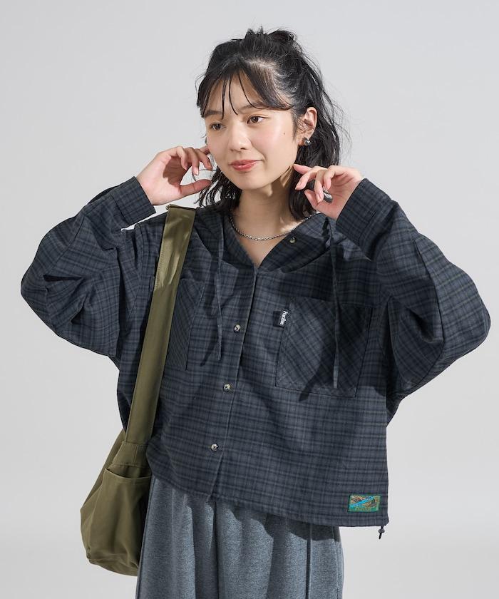 連帽 法蘭絨襯衫