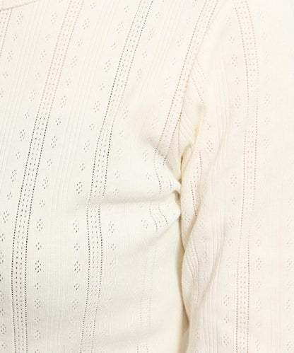 針織羅紋亨利領長袖T恤