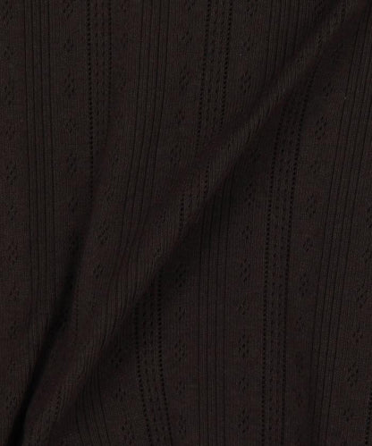 針織羅紋亨利領長袖T恤