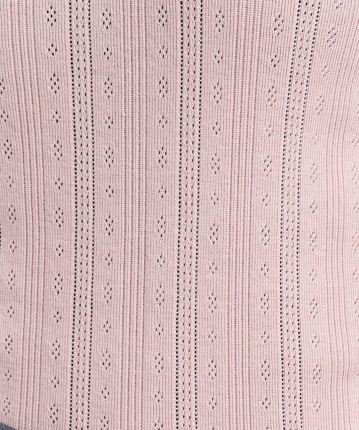 針織羅紋亨利領長袖T恤