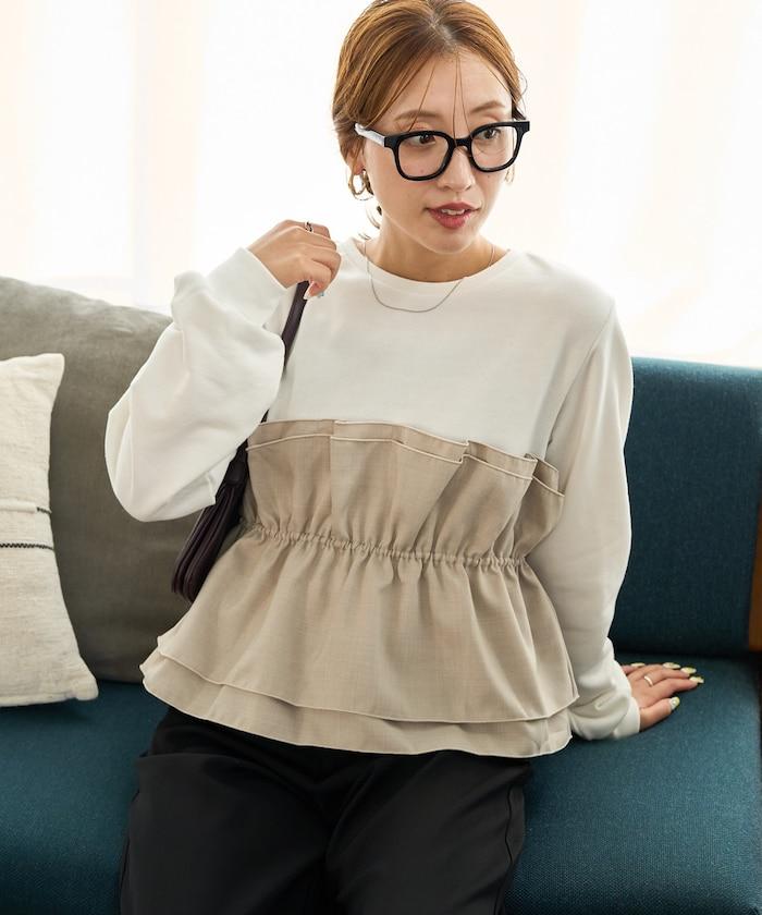 背心疊穿內襯毛圈衛衣套頭衫