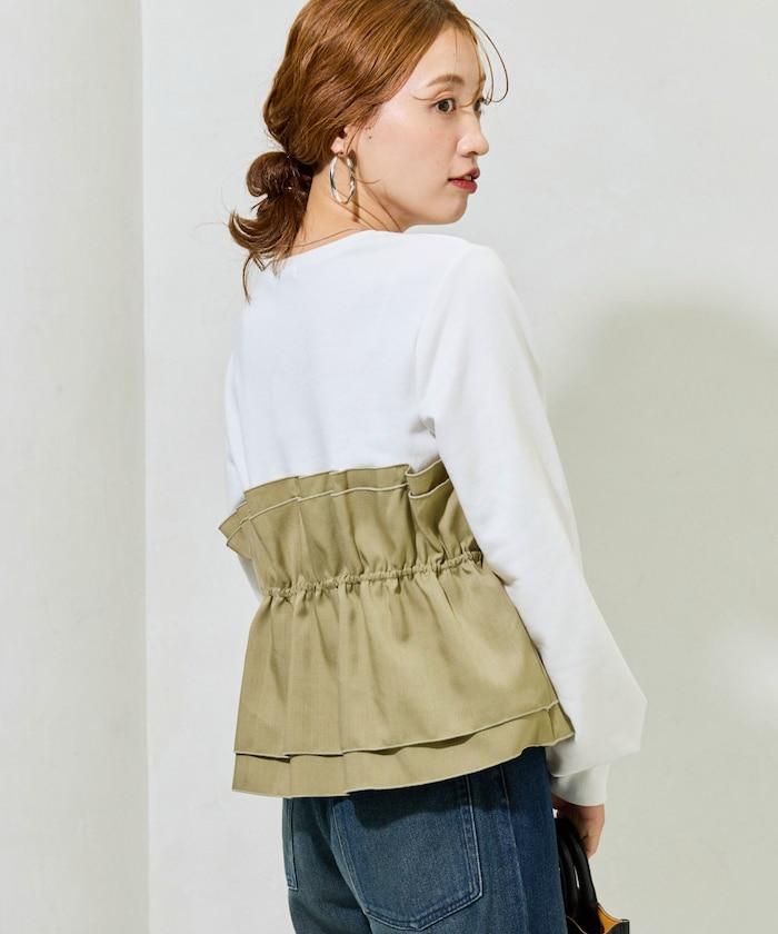 背心疊穿內襯毛圈衛衣套頭衫