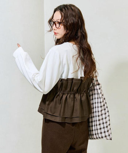 背心疊穿內襯毛圈衛衣套頭衫