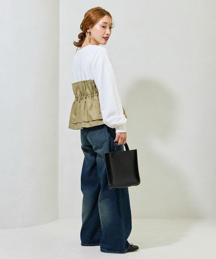 背心疊穿內襯毛圈衛衣套頭衫