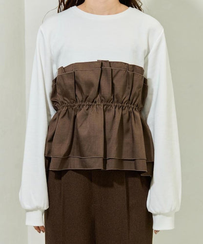 背心疊穿內襯毛圈衛衣套頭衫