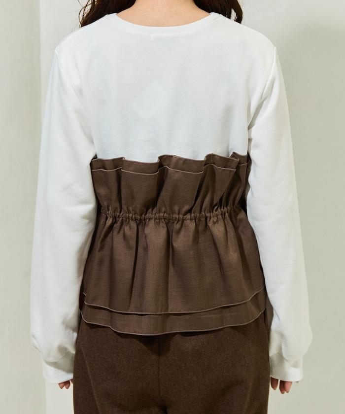 背心疊穿內襯毛圈衛衣套頭衫