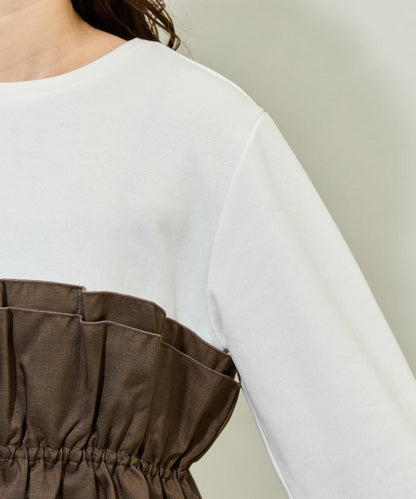 背心疊穿內襯毛圈衛衣套頭衫