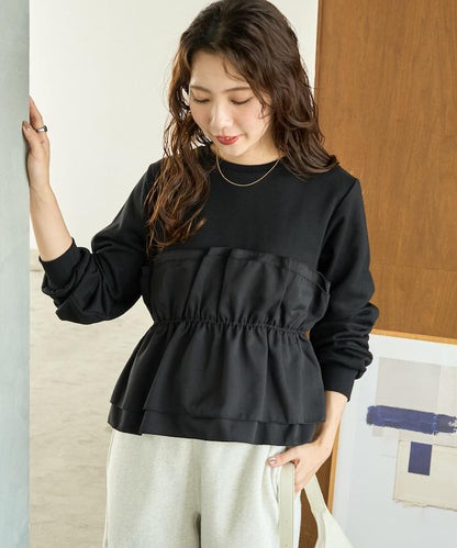 背心疊穿內襯毛圈衛衣套頭衫