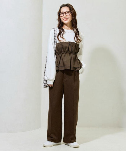 背心疊穿內襯毛圈衛衣套頭衫