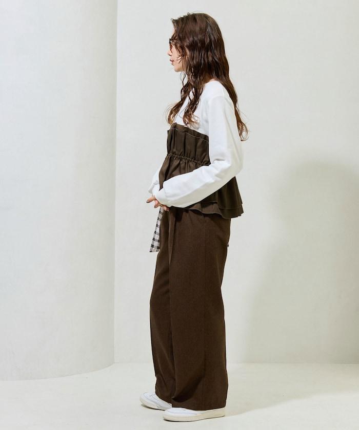 背心疊穿內襯毛圈衛衣套頭衫