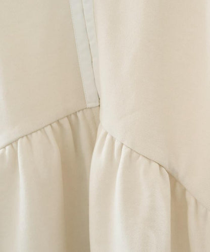 門襟開扣荷葉下襬兩穿衛衣套頭衫