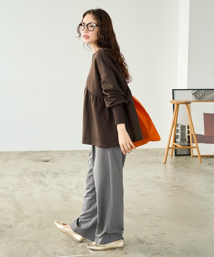 門襟開扣荷葉下襬兩穿衛衣套頭衫