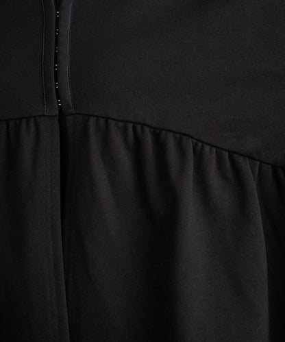 門襟開扣荷葉下襬兩穿衛衣套頭衫