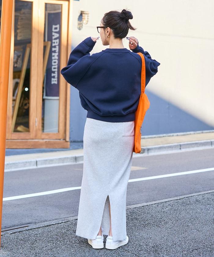 衛衣風格插肩袖短款針織套頭衫