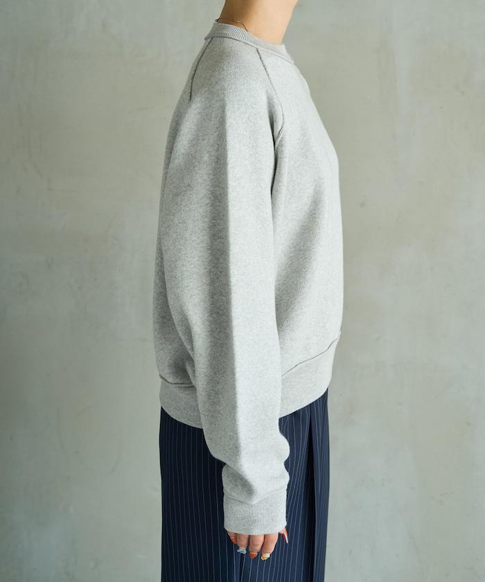 衛衣風格插肩袖短款針織套頭衫