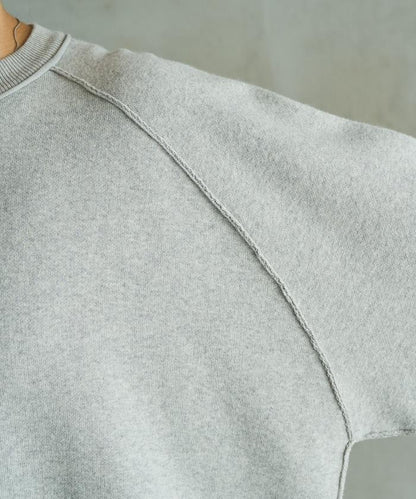 衛衣風格插肩袖短款針織套頭衫