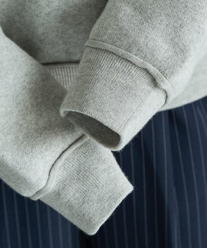 衛衣風格插肩袖短款針織套頭衫