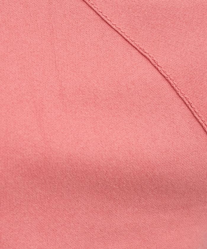 衛衣風格插肩袖短款針織套頭衫