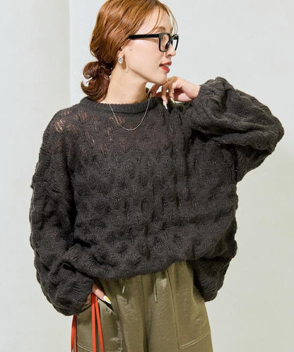 波點針織套頭衫