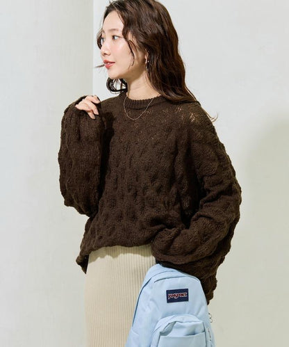 波點針織套頭衫