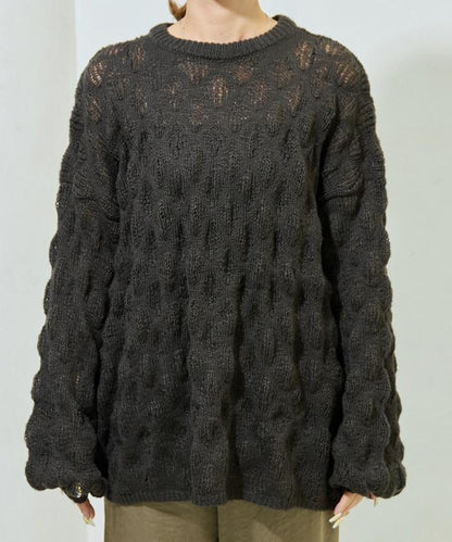 波點針織套頭衫