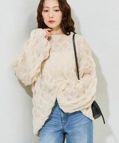 波點針織套頭衫