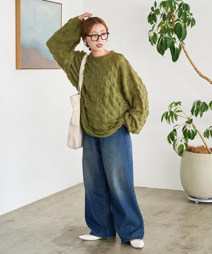 波點針織套頭衫