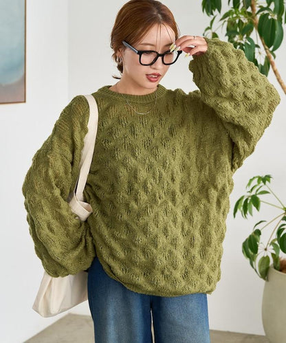 波點針織套頭衫