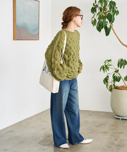 波點針織套頭衫