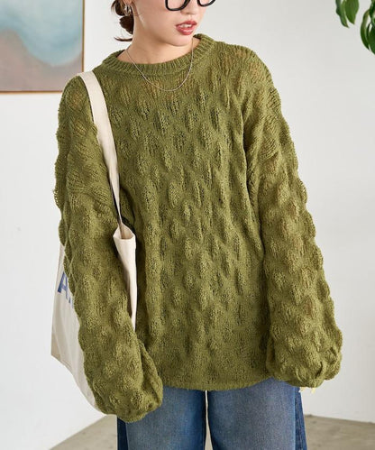 波點針織套頭衫