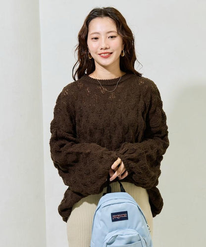 波點針織套頭衫