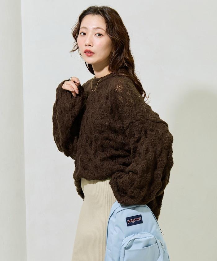 波點針織套頭衫