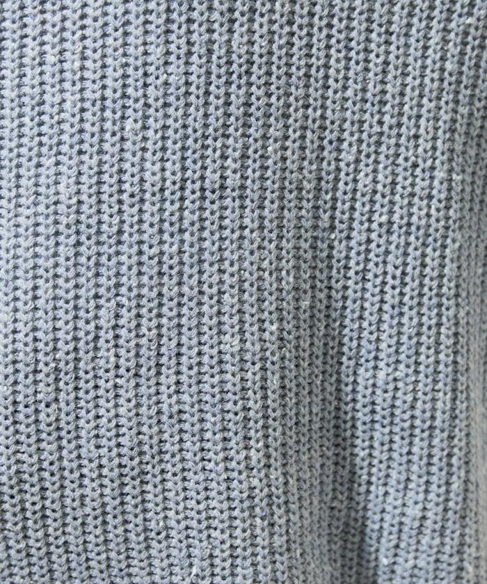 前扣紐扣點點針織帶領套頭衫