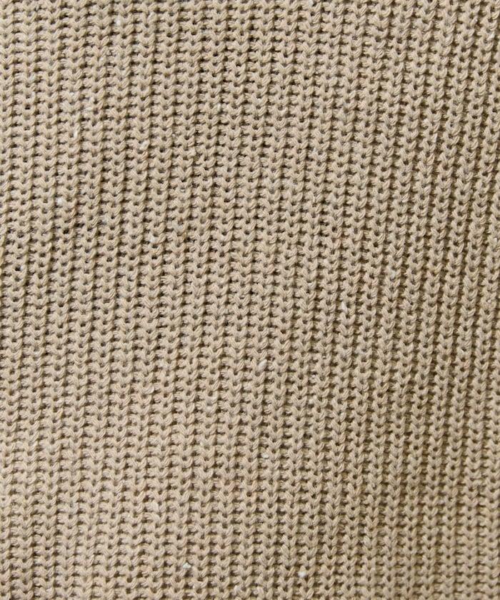 前扣紐扣點點針織帶領套頭衫