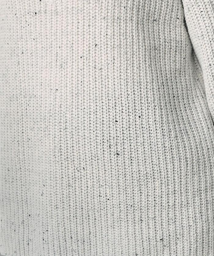 前扣紐扣點點針織帶領套頭衫