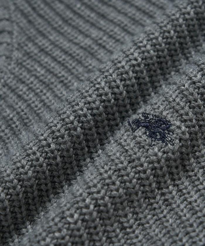 特別刺繡橫紋圓領針織衫【限量】