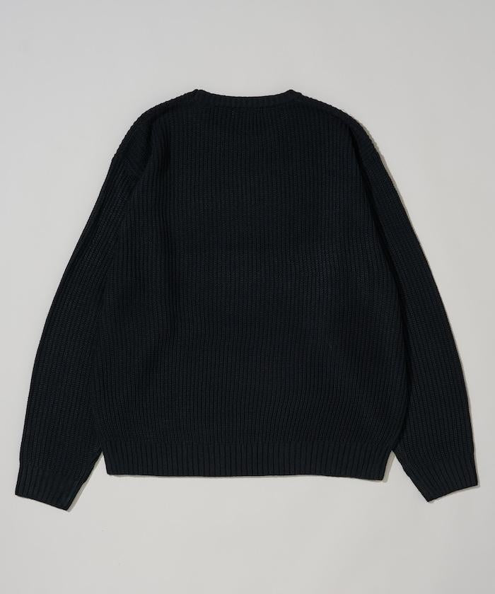 特別刺繡橫紋圓領針織衫【限量】