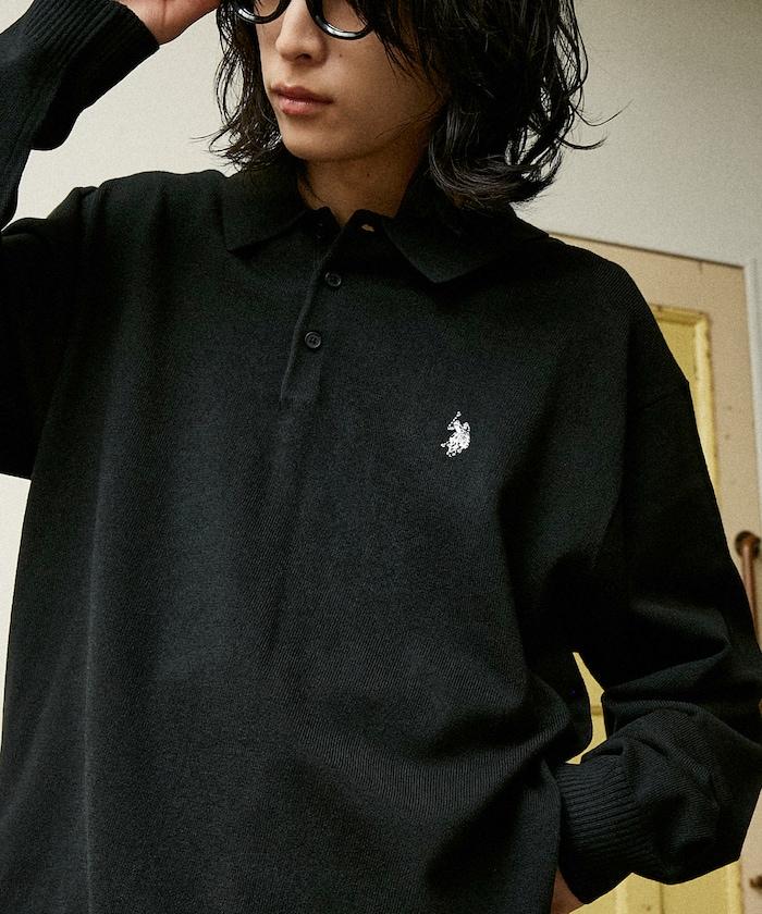 特別款針織質感衛衣式POLO衫