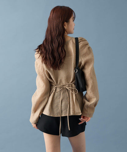 【mystic】V字褶皺襯衫